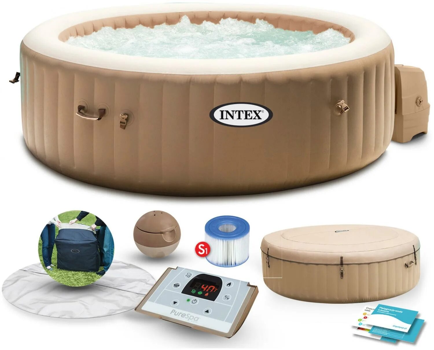 Intex pure spa. Надувной спа бассейн джакузи intex.