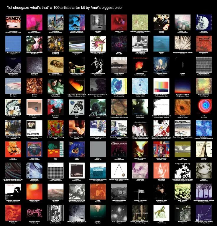 Shoegaze стиль. Mu Essentials Chart. Shoegaze albums. Shoegaze Essentials.