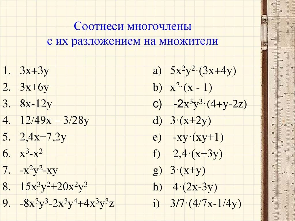 Разложить многочлен на множители означает. Разложение многочлена на множители. Разложение на множители примеры. Приемы разложения многочлена на множители. Разложение на многочлены примеры.