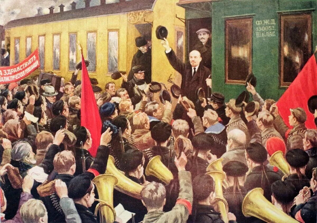 Возвращение ленина из эмиграции. Приезд ленина в петроград в апреле 1917. ленин на финляндском вокзале 1917. приезд в. и. ленина в петроград в 1917 году. возвращение ленина в петроград 1917.