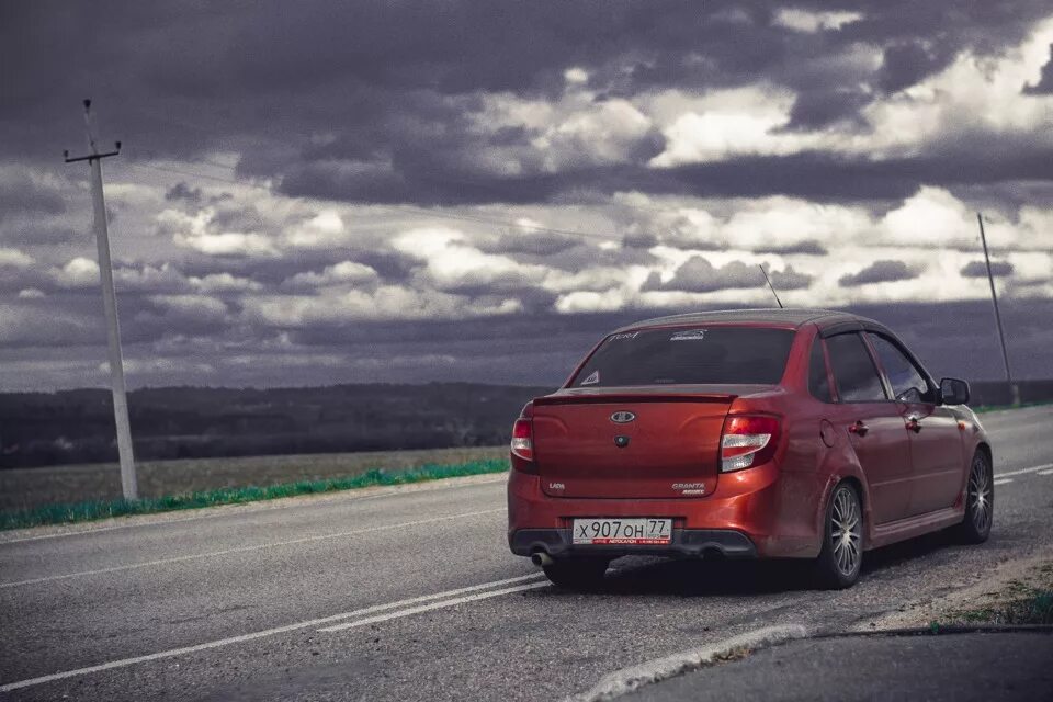 Выезд на серпантин, не много фото в обработке - Lada Granta Sport, 1,6 л, 2017 г