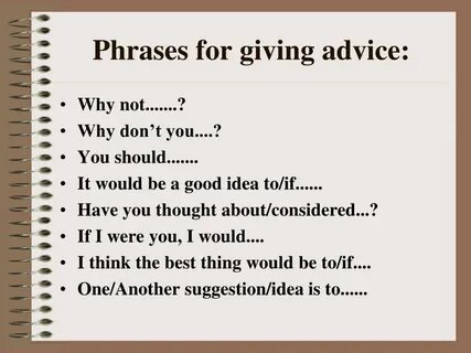 Giving advice in english