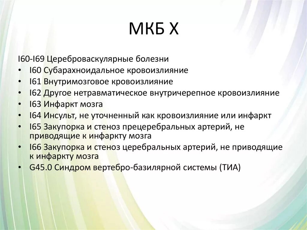 Последствия онмк код по мкб. Мкб х. Ишемический инсульт мкб. Транзиторная ишемическая атака по мкб 10. Кариес мкб 10 коды.