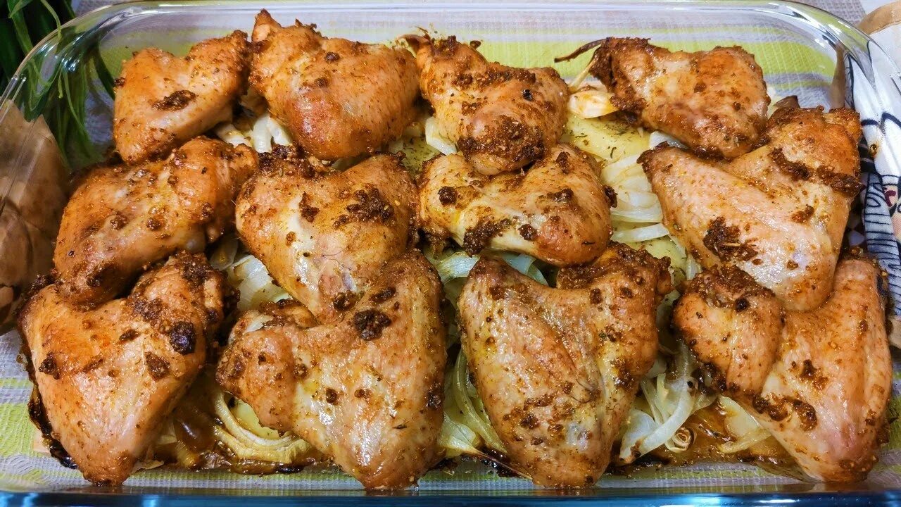 Нежные,Сочные Куриные крылышки в духовке!И закуска и второе блюдо 2в1. Рецепты и