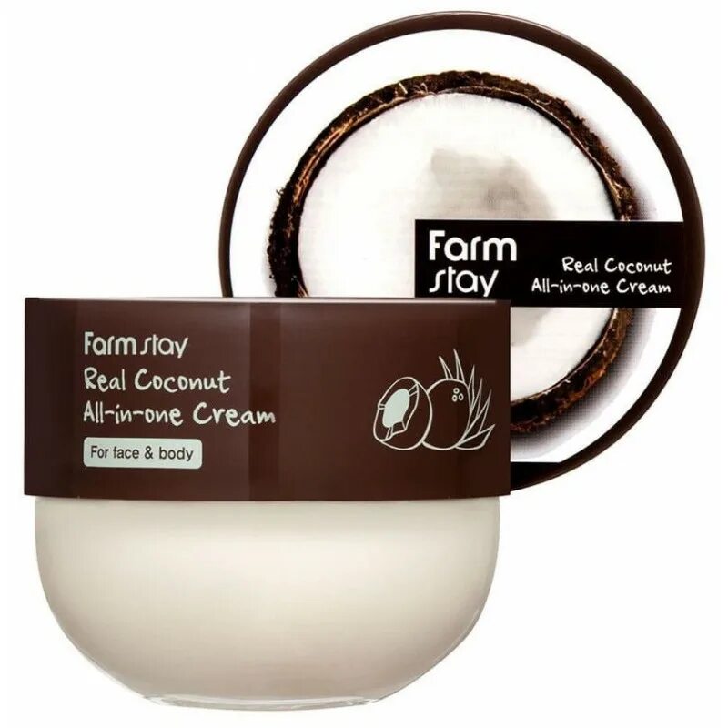 Farm stay косметика купить. Farm stay real Coconut all-in-one Cream. Farmstay крем многофункциональный с кокосом - real Coconut all-in-one Cream, 300мл. Farmstay крем для тела Кокос. Многофункциональный крем Farmstay all-in-one Cream.