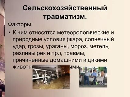 Факторы травматизма