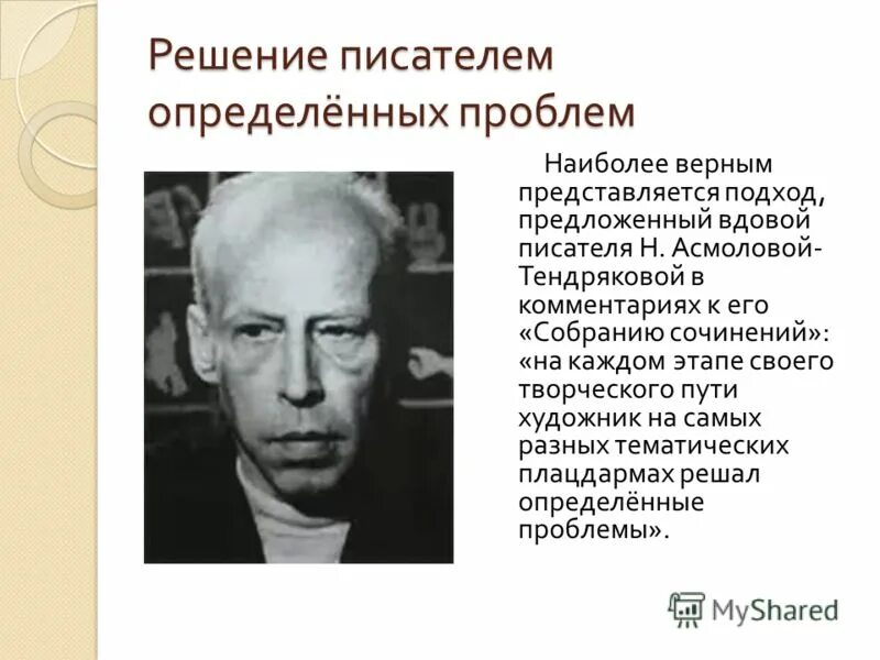 Портрет Тендрякова. В Тендряков портрет писателя.