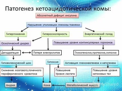 Кетоацидотическая кома патогенез
