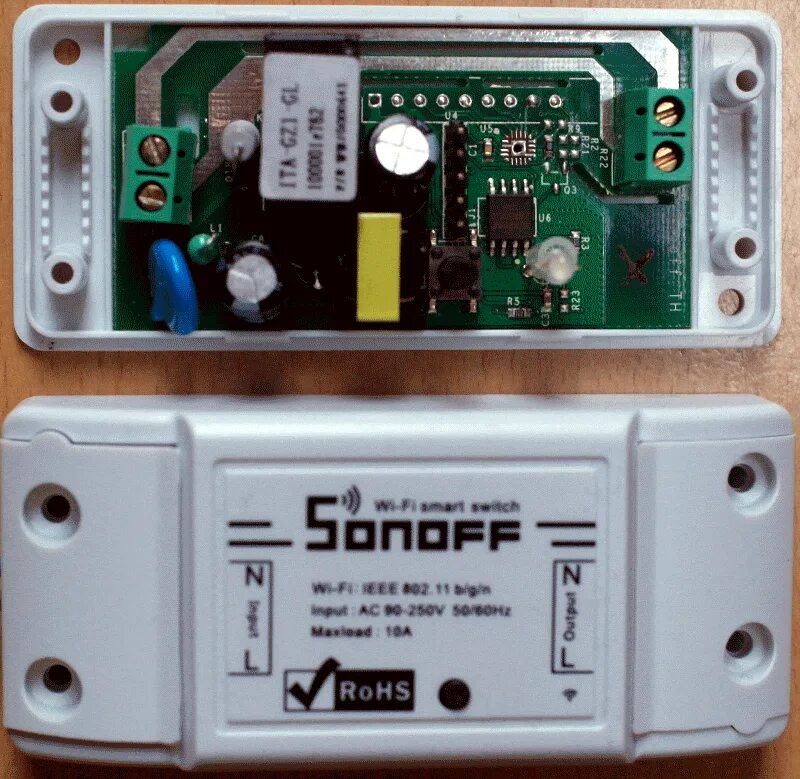 Sonoff basic. Реле сонофф. умное реле sonoff basic. sonoff basic внутри. wifi реле sonoff basic внутри.