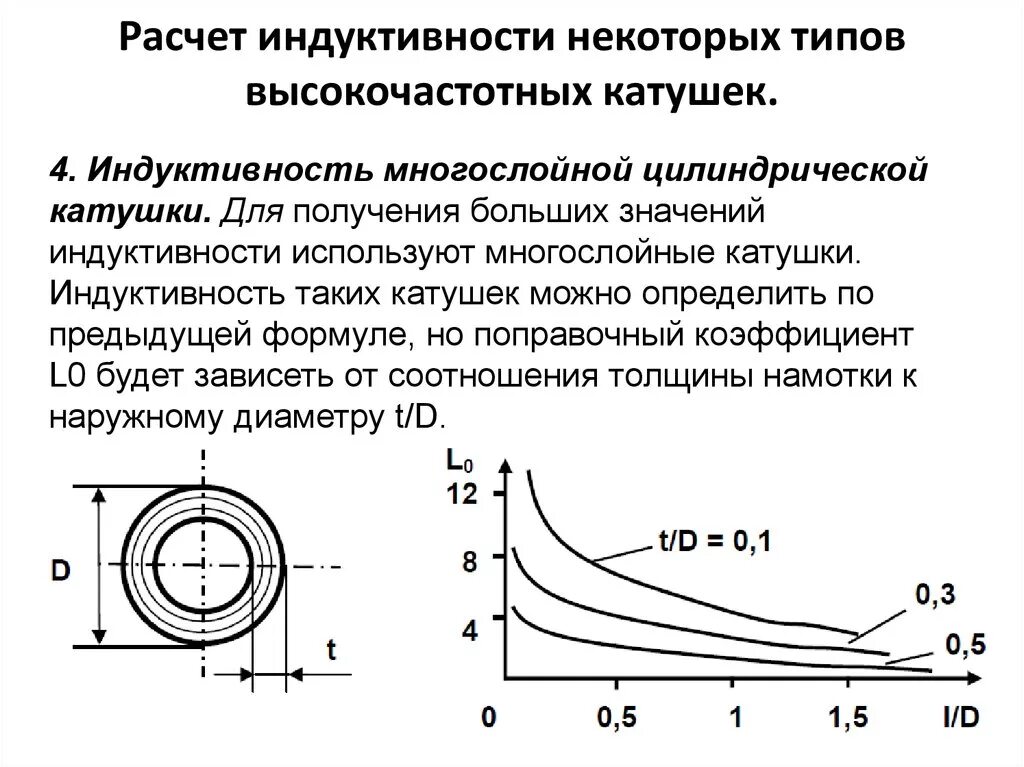 Как изменить индуктивность катушки. Формула расчета индуктивности однослойной катушки. Индуктивность однослойной катушки формула. Индуктивность многослойной катушки формула. Расчет многослойной катушки индуктивности с сердечником формула.