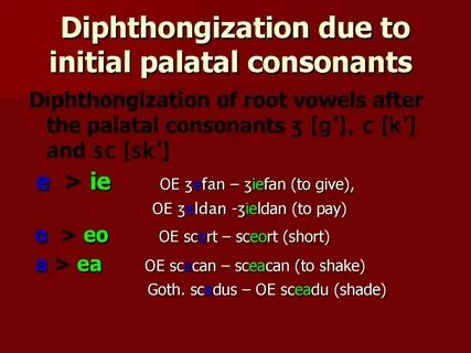 Old english vowels