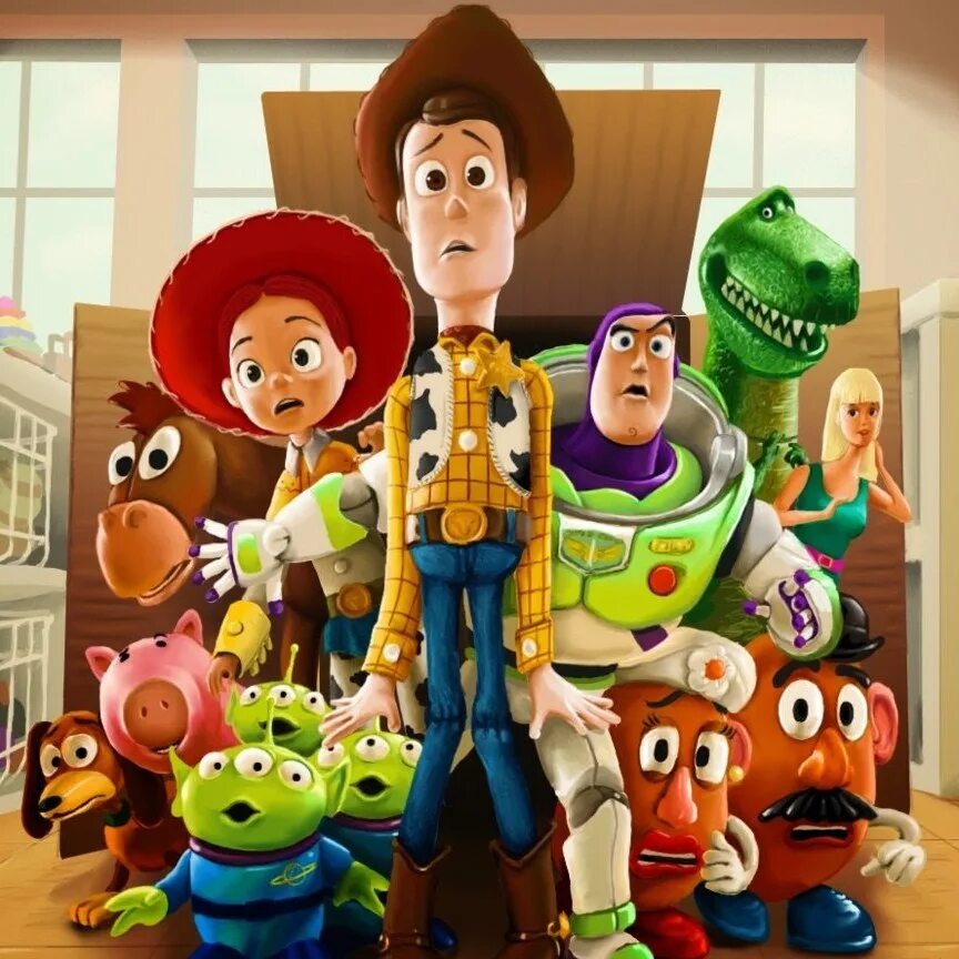 История игрушек 1 часть. Toy story 1995 Woody и Базз. Где живые игрушки