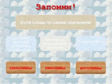Синонимы антонимы омонимы кратко