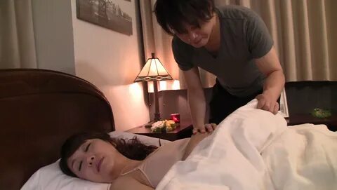 Japanese mom sound asleep suching son dick