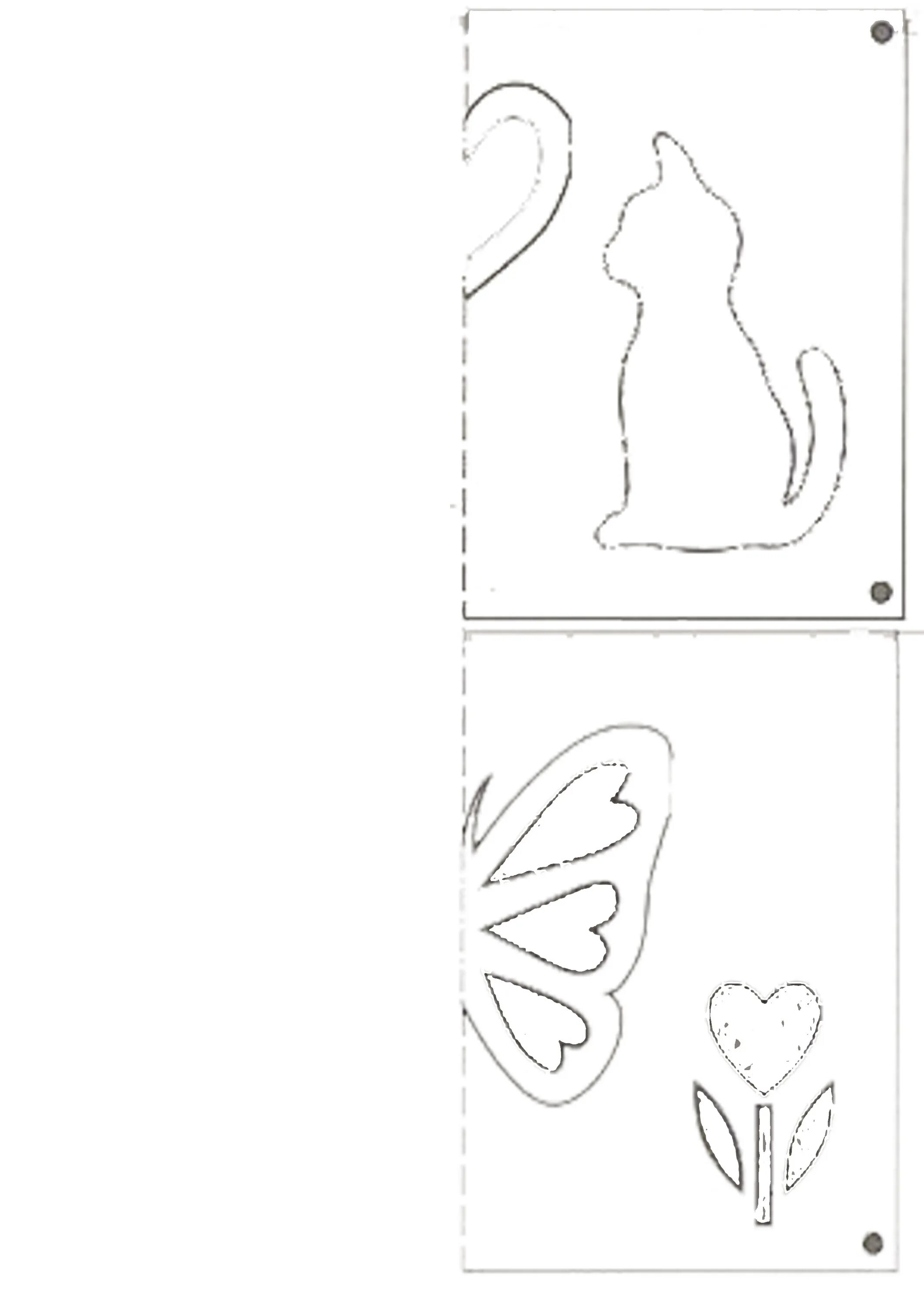 Объемные открытки шаблоны. Симметричная аппликация. Симметричное вырезание. Киригами для детей простые схемы.