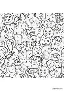 Раскраска Антистресс Пуговицы распечатать или скачать