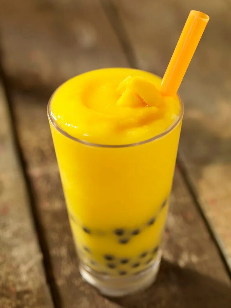 Пузырьковый чай. Бабл манго. Коктейль с тапиокой. Mango Bubble Tea. Bubble Tea Mango Bubble.