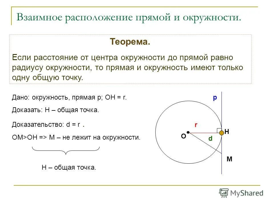 Диаметр окружности с центром 0. Взаимное расположение прямой и окружности 8 класс теорема. Окружность взаимное расположение прямой и окружности. Взаимное расположение прямой и окружности 8 класс. Теорема о взаимном расположении прямой и окружности.