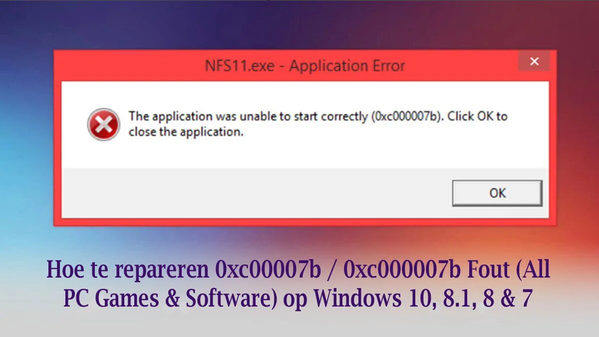 Ошибка приложения 0xc000007b виндовс 7. 0xc000007b. error 0xc000007b. ошибка при запуске приложения 0xc000007b. 0xc7b00000.