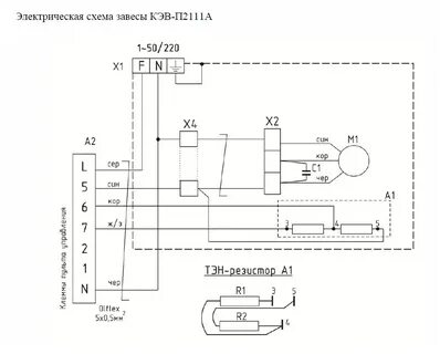 Схема подключения тепловой завесы ballu