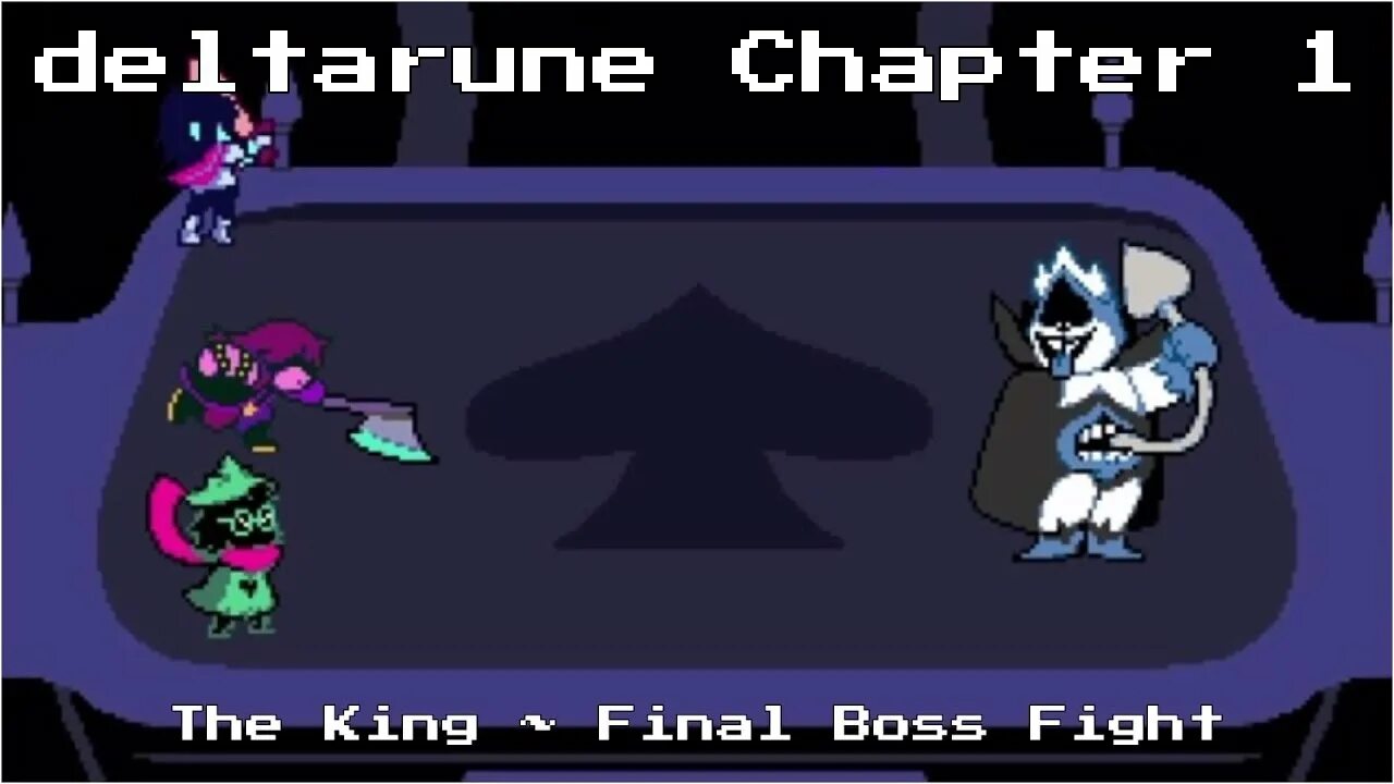 Boss 1.19. Deltarune Chapter 1. Финал босс deltarune. Конец 1 главы deltarune. Deltarune King Fight.