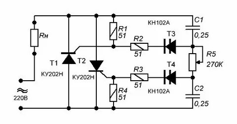 Регулятор мощности на тиристоре ку202н схема советского производства