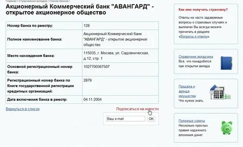 Реестр банков