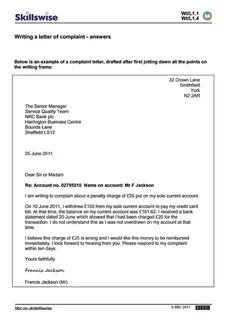 Answer letter example