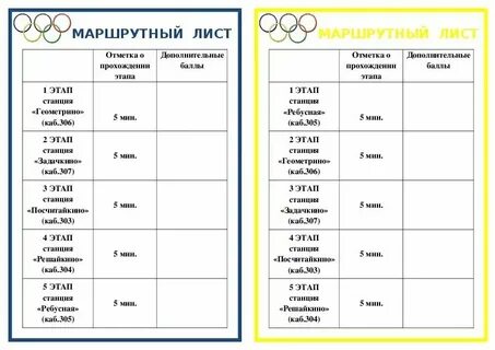 Квест по станциям для начальной школы