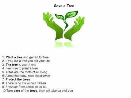 To help save the environment