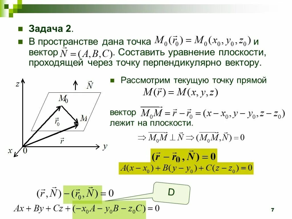 В 7 3 5 даны точки. Уравнение прямой перпендикулярной вектору и проходящей через точку. Уравнение перпендикуляра к плоскости через точку. Уравнение прямой на плоскости перпендикулярной вектору. Уравнение плоскости через точку перпендикулярно прямой.