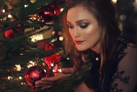 Женщина новогоднее фото