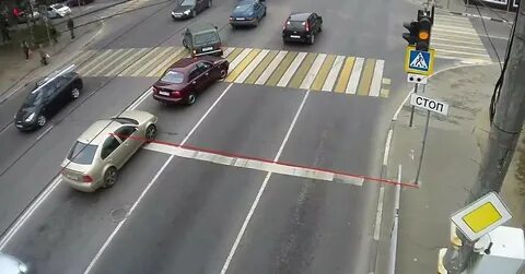 Выезд на светофоре за линию какой