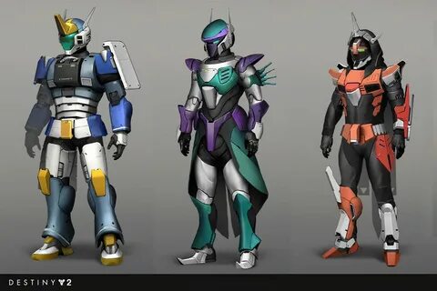 Concept art for Destiny 2’s mechs skins.