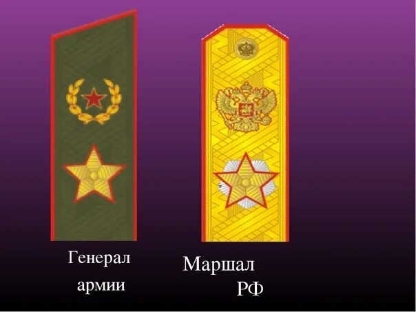 Погоны генералов рф