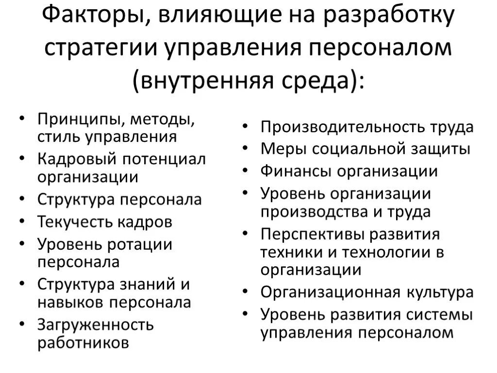 Внешняя эффективность управления. Факторы влияющие на процесс управления персоналом. Факторы развития стратегии управления персоналом в организации:. Факторы влияющие на стратегию управления персоналом. Факторы воздействующие на персонал.