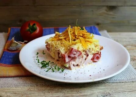 Салат картошка курица помидор сыр