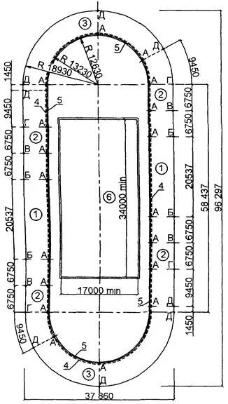Чертеж беговой дорожки 200 метров. Разметка беговой дорожки 200м. Ширина беговой дорожки на стадионе 200 м. Круговая Беговая дорожка 250 м чертеж. Радиус стадиона