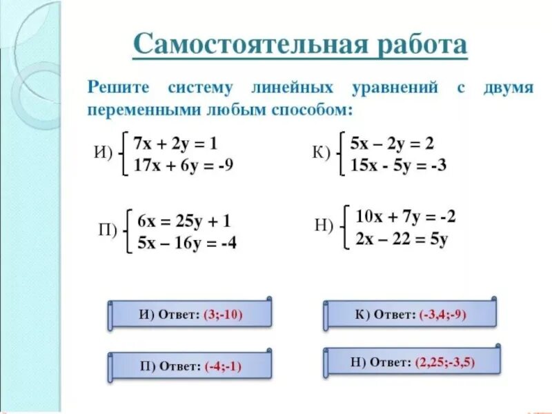 Решение систем уравнения тест. Система линейных уравнений 7 класс Алгебра. Системы линейных уравнений с двумя переменными 7 класс. Система 2 линейных уравнений с 2 переменными 7 класс. Решение системных уравнений с 2 переменными.