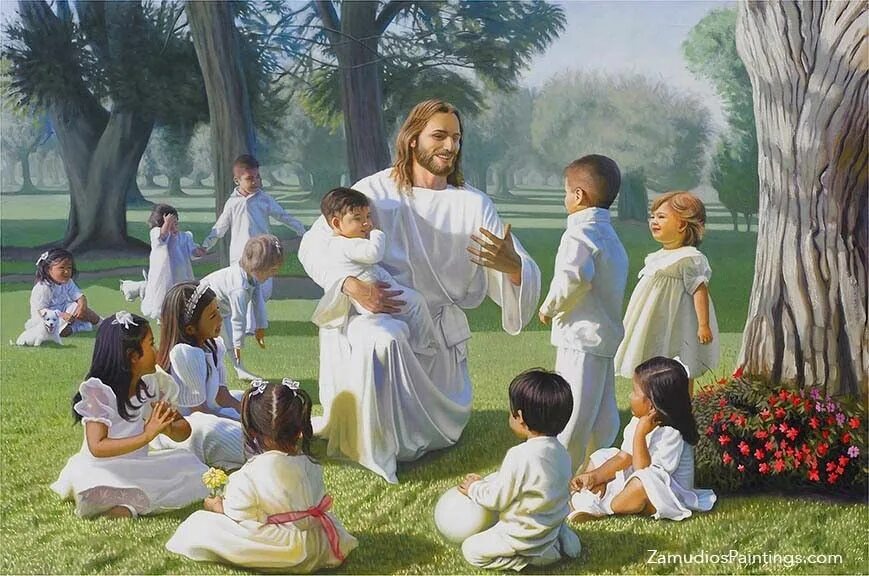 Grivt ru dios. Христос и дети. Иисус и дети. Христианская живопись.