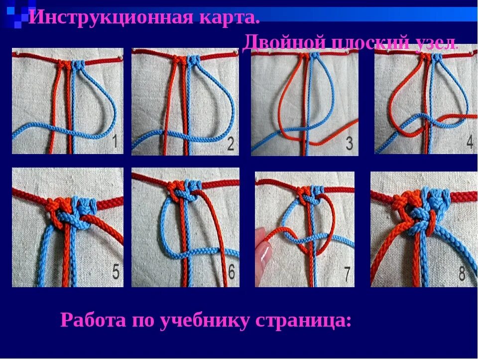 Макраме конспект. Двойной плоский узел. узелковое плетение браслет. двойной плоский узел макраме. плоский узел макраме.