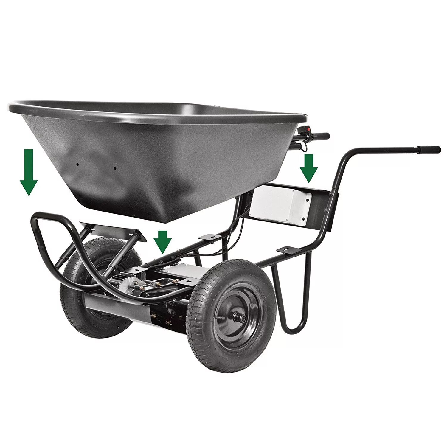 Тачка Садовая / Garden wheelbarrow. Усиленная строительная тачка Denzel 140 л 68999. Тачка строительная, усиленная, объем 140 л, 230 кг, колесо 15х6.00-6 Denzel. Электрическая тачка Садовая тачка с электромотором SD-120. Тачка электрическая