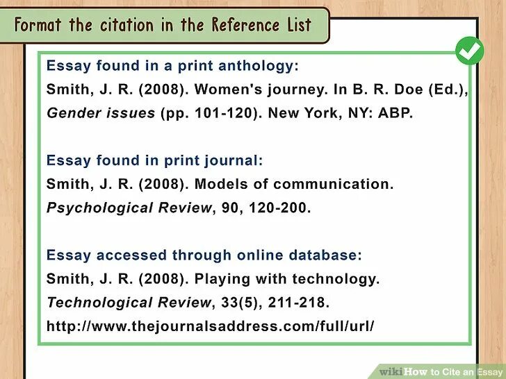 To cite. How to cite Citation. Cite an essay. Citation format.