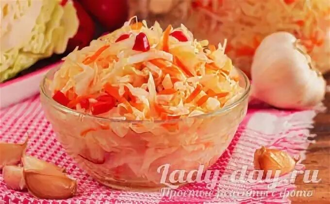 Маринованная капуста с хреном быстрого приготовления