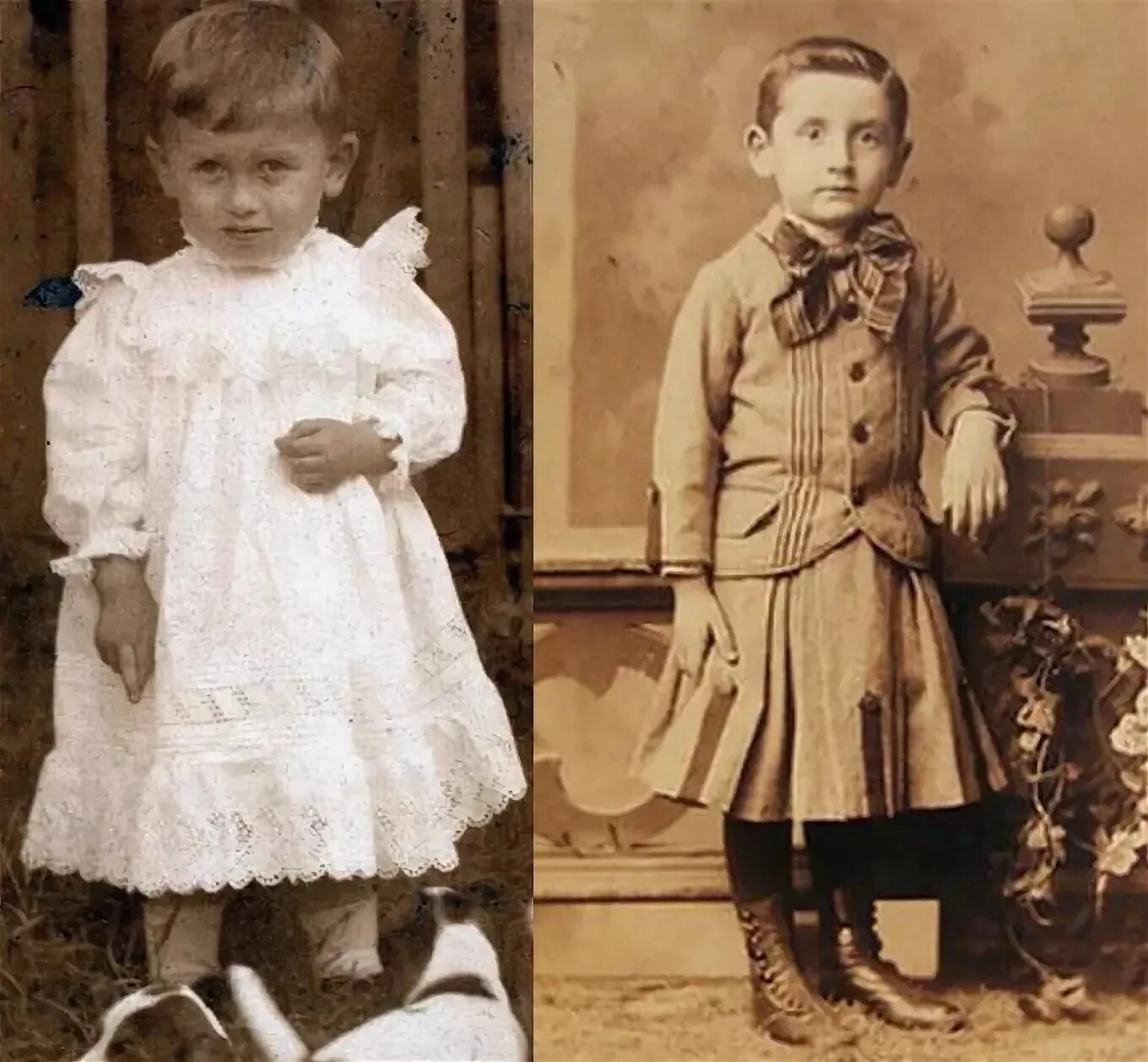 Будучи похожими в детстве. Раньше мальчиков одевали в платья. Мальчик в платье. Одежда детей 19 века. Мода мальчиков 19 века.