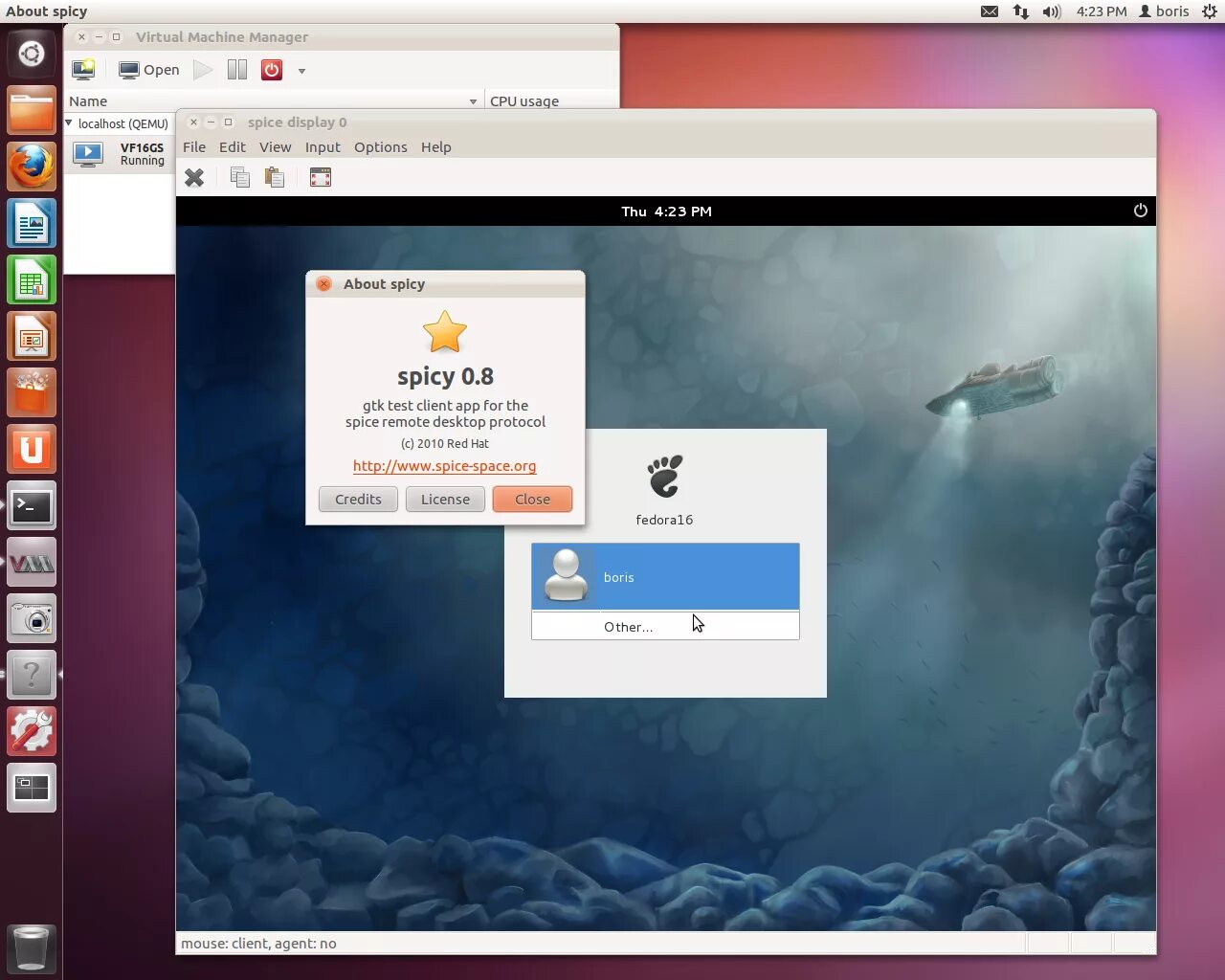 Spice linux. Протокол spice. kvm linux. spice-gtk.