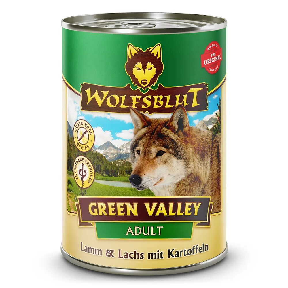 Влажные корма для собак премиум. Wolfsblut Green Valley (зеленая Долина для взрослых собак). Wolfblood корм для собак. Консервы для собак Волчья кровь. Wolfsblut ягненок.