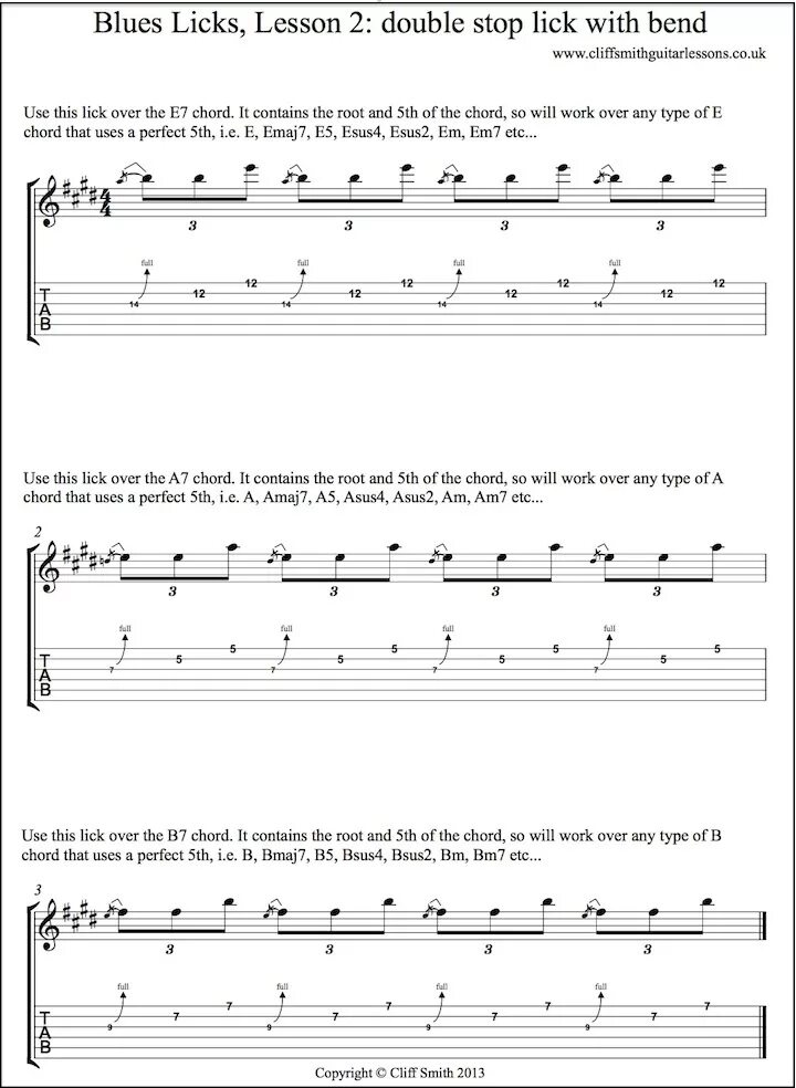 Lesson tab