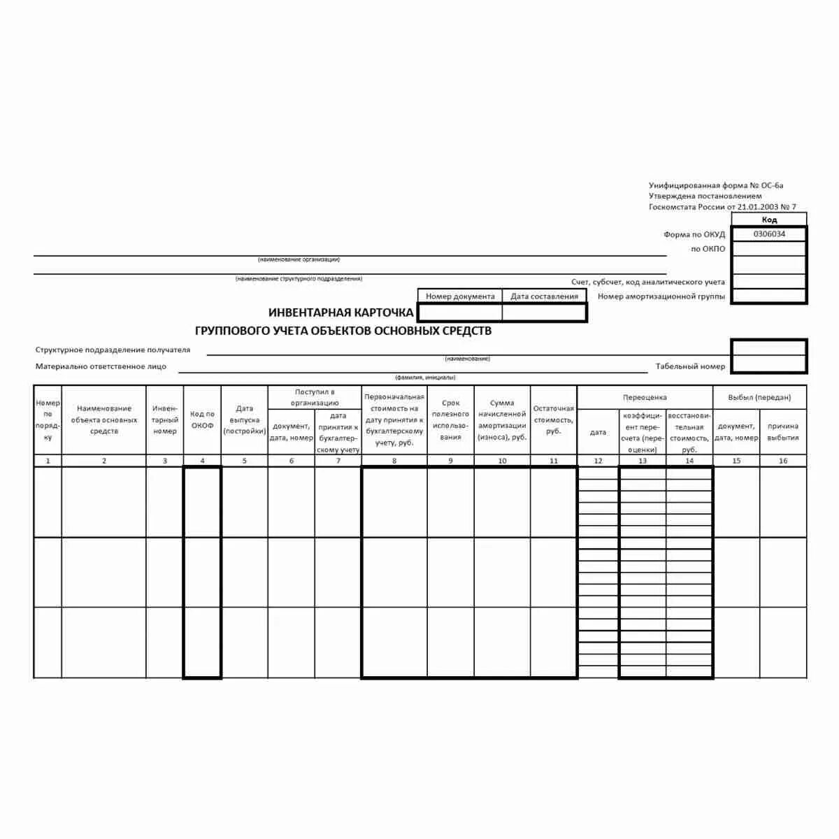 Карточка учета ос 6. Инвентарная карточка форма ОС-6. Форма ОС-6 инвентарная карточка учета объекта основных средств. Инвентарная карточка учета объектов ОС форма ос6. Ф 0504032 инвентарная карточка учета основных средств.