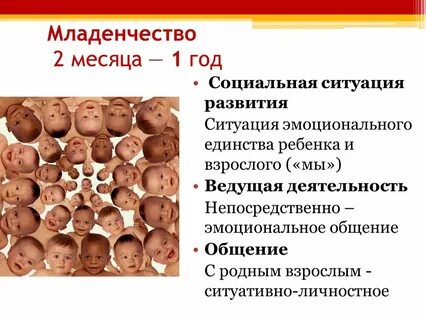 Младенчество социальная ситуация развития и ведущая деятельность